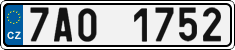 License plate of the Czech Republic, Cars (2001)