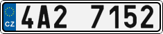 License plate of the Czech Republic, Cars (2001)
