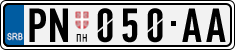 License plate of Serbia, Cars
