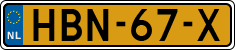 License plate of the Netherlands, Cars