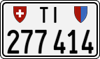 License plate of Switzerland, Cars