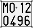 License plate of Italy, Motorcycles (1927 year series)