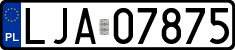 License plates of Poland, Regular car plates