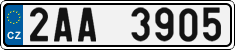 License plate of the Czech Republic, Cars (2001)