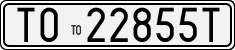License plate of Italy, Cars (1927 year series)