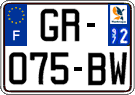 French license plate, SIV (ordinary)