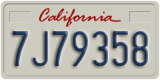 California, Commercial vehicles (1A23456)