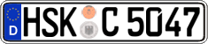 German license plate, Regular plates