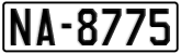 License plate of Greece, 1972 year system