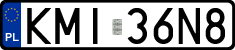 License plates of Poland, Regular car plates