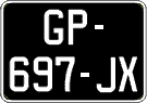 French license plate, SIV (oldtimers)