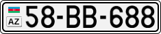 License plate of Azerbaijan, Cars