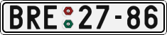 License plate of the Czech Republic, Cars (1960)