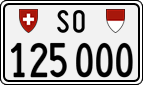 License plate of Switzerland, Cars