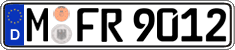 German license plate, Regular plates