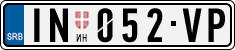 License plate of Serbia, Cars