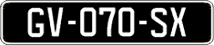 French license plate, SIV (oldtimers)