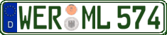 German license plate, Regular plates