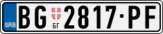 License plate of Serbia, Cars