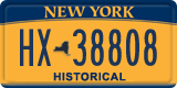 New York, Specialty plates (AB-12345)