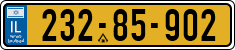 License plate of Israel, Regular plates