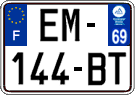 French license plate, SIV (ordinary)