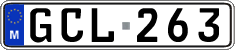 License plate of Malta, Regular plates (ABC 123)