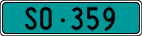 License plate of Switzerland, Agricultural vehicles (green)