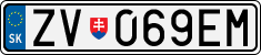 License plate of Slovakia, Cars