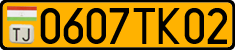 License plate of Tajikistan, Public transport (2009)