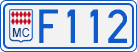 License plate of Monaco, Cars