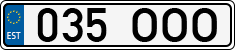 License plate of Estonia, Regular car plates
