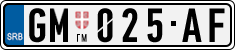 License plate of Serbia, Cars