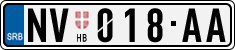 License plate of Serbia, Cars
