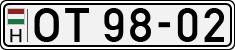 license plates of Hungary, Oldtimers (1990)