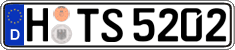 German license plate, Regular plates