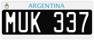 License plate of Argentina, Cars (1995, ABC 123)