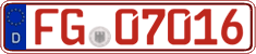 German license plate, Red license plates