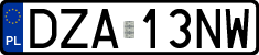 License plates of Poland, Regular car plates
