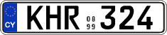 License plate of Cyprus, Regular plates