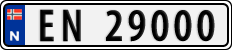 License plate of Norway, Cars