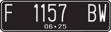 License plate of Indonesia, Regular plates
