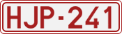License plate of Belgium, 1951 year system