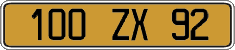 French license plate, FNI