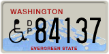 Washington, Vehicles for disabled persons (D/P 12345)