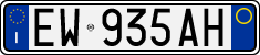 License plate of Italy, Cars (1994 year series)