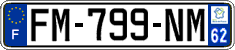 French license plate, SIV (ordinary)