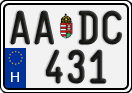 license plates of Hungary, Regular plates (2022)