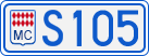 License plate of Monaco, Cars