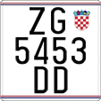 License plate of Croatia, Motorcycles